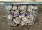Galvanized Steel Welded 200cm Gabion Basket Bench With Pine Wood Boards